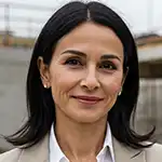 A professional headshot of Isabella Rossi, a woman with dark hair and a beige blazer, smiling confidently.